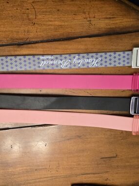 Kathryn Bernard Pink and Black Women’s Belt Set
